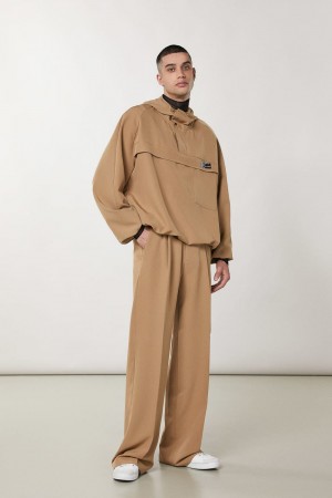 Patrizia Pepe Regular Fit Soft Pants Beige | POHB-30581