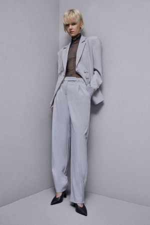 Patrizia Pepe Regular Fit Viscose Pants Grigie | WIXQ-49362