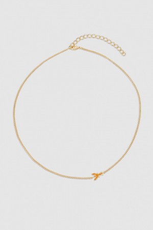 Patrizia Pepe Rhinestone Necklace Arancioni | MDGS-32745