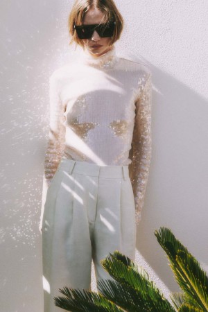 Patrizia Pepe Sequined Body Shirt Beige | IWJX-68970