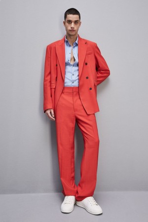 Patrizia Pepe Slim Fit Pants With French Pockets Rosse | WTHA-92716