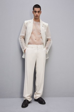 Patrizia Pepe Slim Fit Pants With French Pockets Beige | BKYN-07965