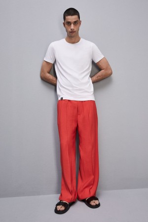 Patrizia Pepe Slim Fit T-shirt In Lyocell Jersey And Cotton Bianche | PQNX-71953