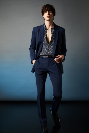 Patrizia Pepe Slim Gabardine Pants Blu | TIEC-94150