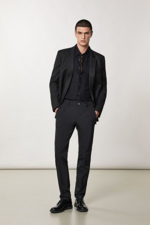 Patrizia Pepe Slim Gabardine Pants Nere | XDTZ-60197