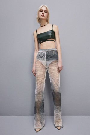 Patrizia Pepe Slim Mesh Pants Colorate | LASH-90213