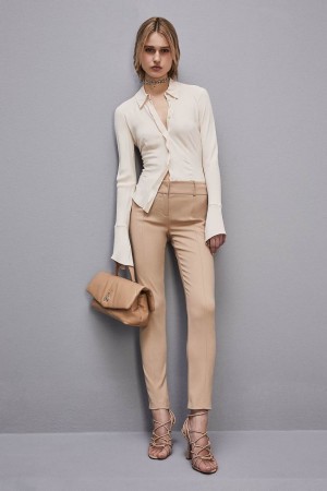 Patrizia Pepe Slim Pants Beige | UBFN-36820