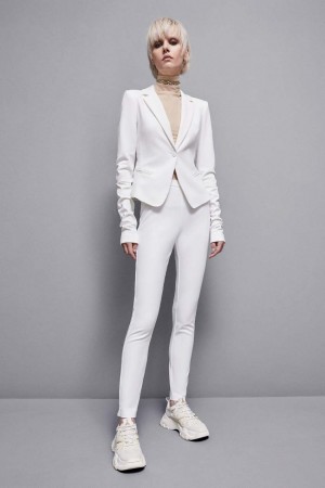 Patrizia Pepe Slim Pants Bianche | HLBZ-74896