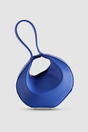 Patrizia Pepe Small Hobo Bangle Bag Blu | DGSK-37415