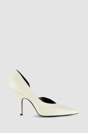 Patrizia Pepe Smooth Leather Pumps Beige | SPOT-61472