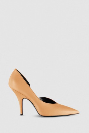 Patrizia Pepe Smooth Leather Pumps Beige | GAFT-07513