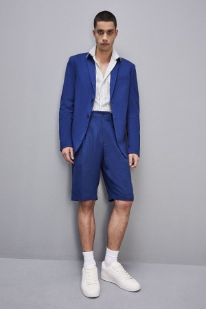 Patrizia Pepe Two-button Cotton Twill Jacket Blu Chiaro | DPBZ-74532