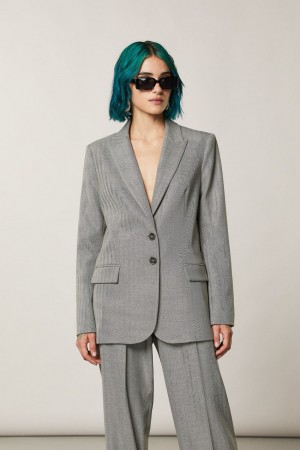 Patrizia Pepe Two-button Patterned Jacket Grigie | RTWV-53428