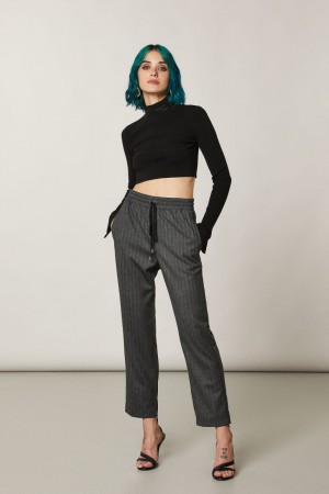 Patrizia Pepe Viscose Ankle Pants Nere | VWHA-73694