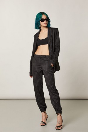 Patrizia Pepe Viscose Jogging Pants Nere | WNSY-79160