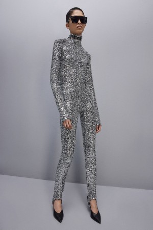 Patrizia Pepe ﻿turtleneck Sequined Jumpsuit Grigie | GEWJ-27495